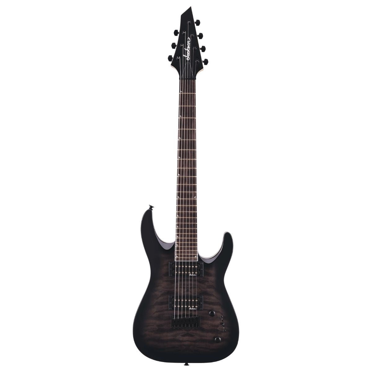 Jackson JS Series Dinky Arch Top JS22Q-7 DKA HT, Amaranth Fingerboard - Transparent Black Burst