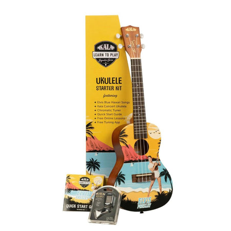 KALA LEARN TO PLAY ELVIS BLUE HAWAII CONCERT UKULELE STARTER KIT