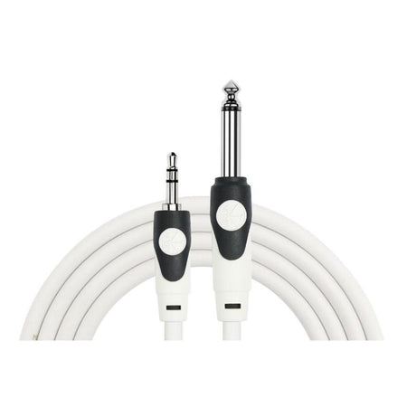 Kirlin 3.5mm to 1/4 Mono 15' White