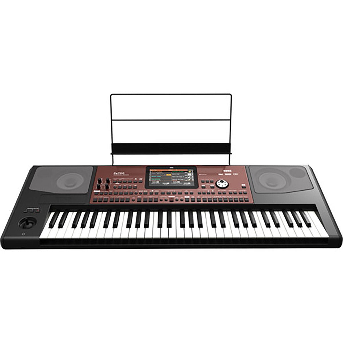 Korg Pa700 61-Key Professional Arranger with Touchscreen and Speakers - Black / Dark Red