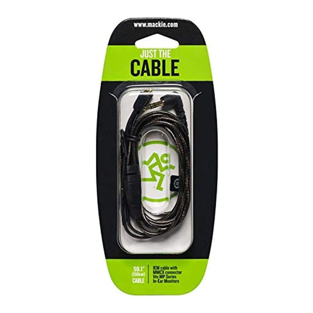 Mackie MMCX to 3.5mm TRS Cable for MP Series In-Ear Headphones (59.1")