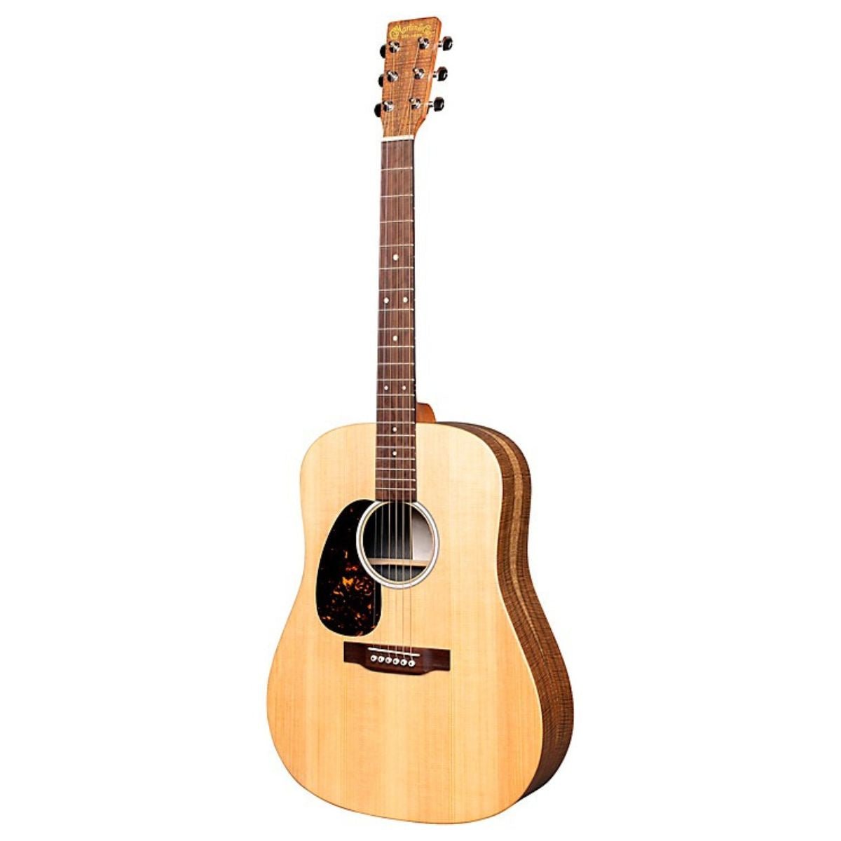 Martin D-X2EL-03 Dreadnought Left-Handed Acoustic Guitar - Natural with Figured Koa