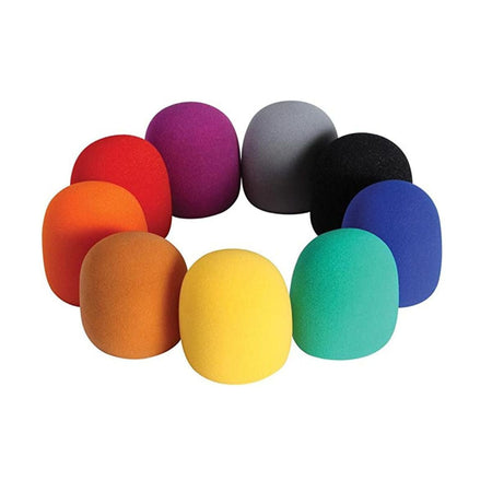 On-Stage Stands ASWS58C9 Windscreen for Handheld Microphone - Multi-color (9-pack)