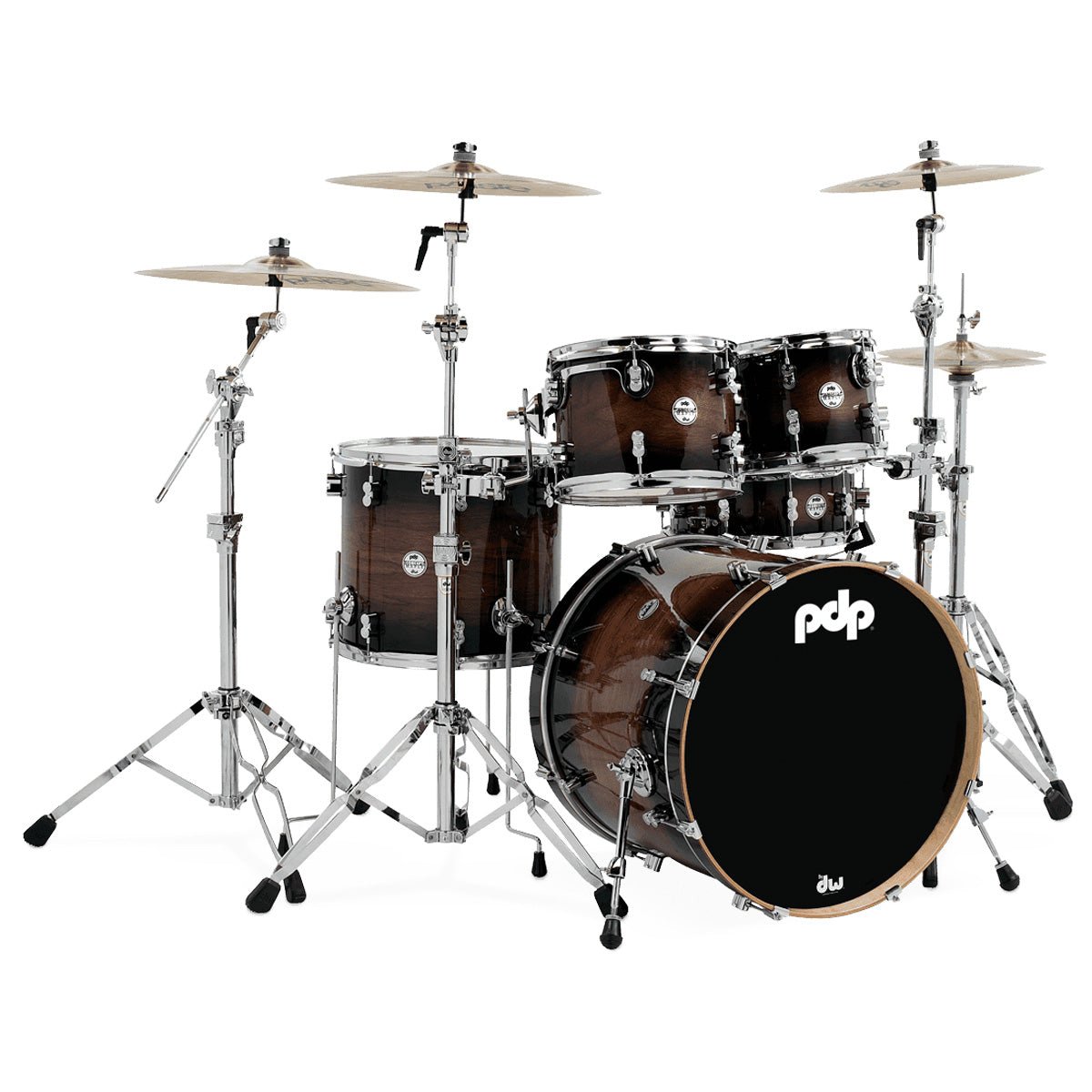 PDP concept Exotic 5 Pc Shell Pack in Walnut to Charcoal Burst