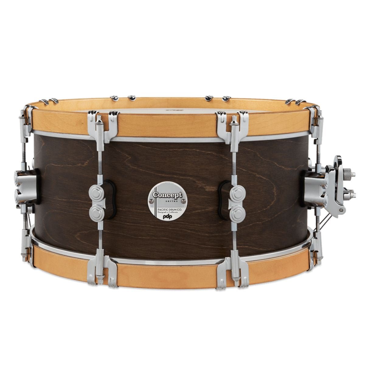 PDP Drums Concept Maple Classic Snare Drum - 6.5 x 14 inch - Walnut with Natural Hoops