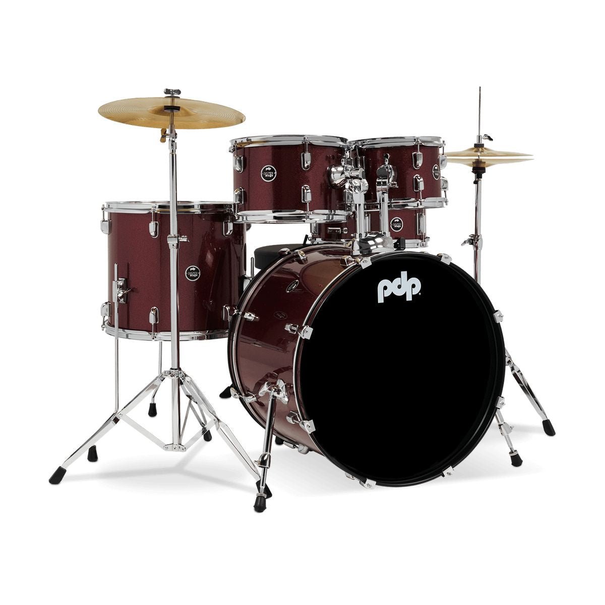 PDP Drums Center Stage 5-Piece Complete Kit - Ruby Red Sparkle