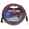 Pig Hog Vintage Series Instrument Cable Right Angle Riviera Purple - 10 Feet