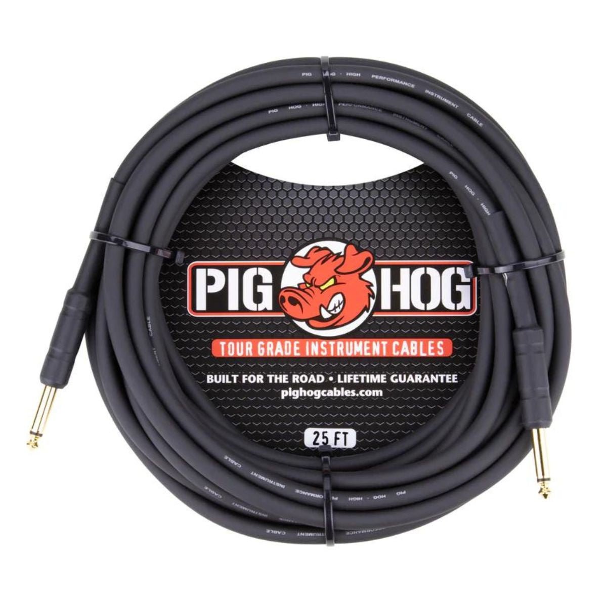 Pig Hog Instrument Cable 1/4" - 1/4" Connectors - 25 Feet