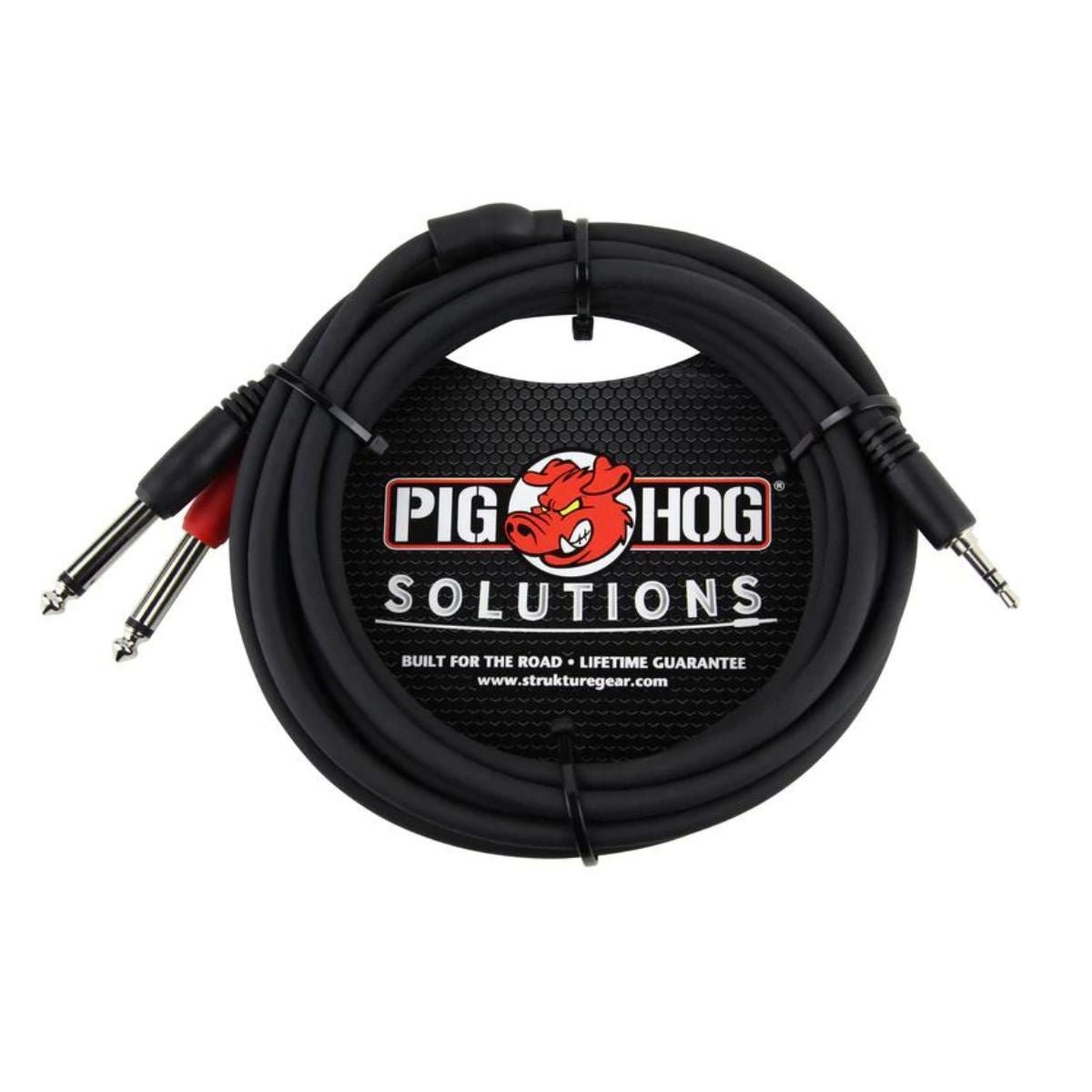 PIG HOG 3.5mm to Dual 1/4" - 10ft. Stereo Breakout Cable