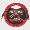 Pig Hog "Candy Apple Red" Instrument Cable, 10FT Right Angle