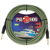 Pig Hog 'Jamaican Green' Instrument Cable, Straight to Straight, 20'