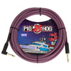 Pig Hog 'Riviera Purple' Instrument Cable, Straight to Right Angle, 20'