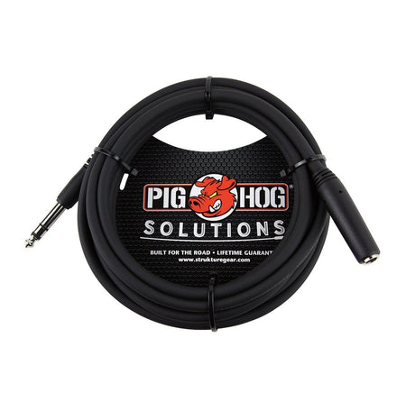 Pig Hog Solutions PHX14-10 1/4" TRSF to 1/4" TRSM Headphone Extension Cable, 10 feet