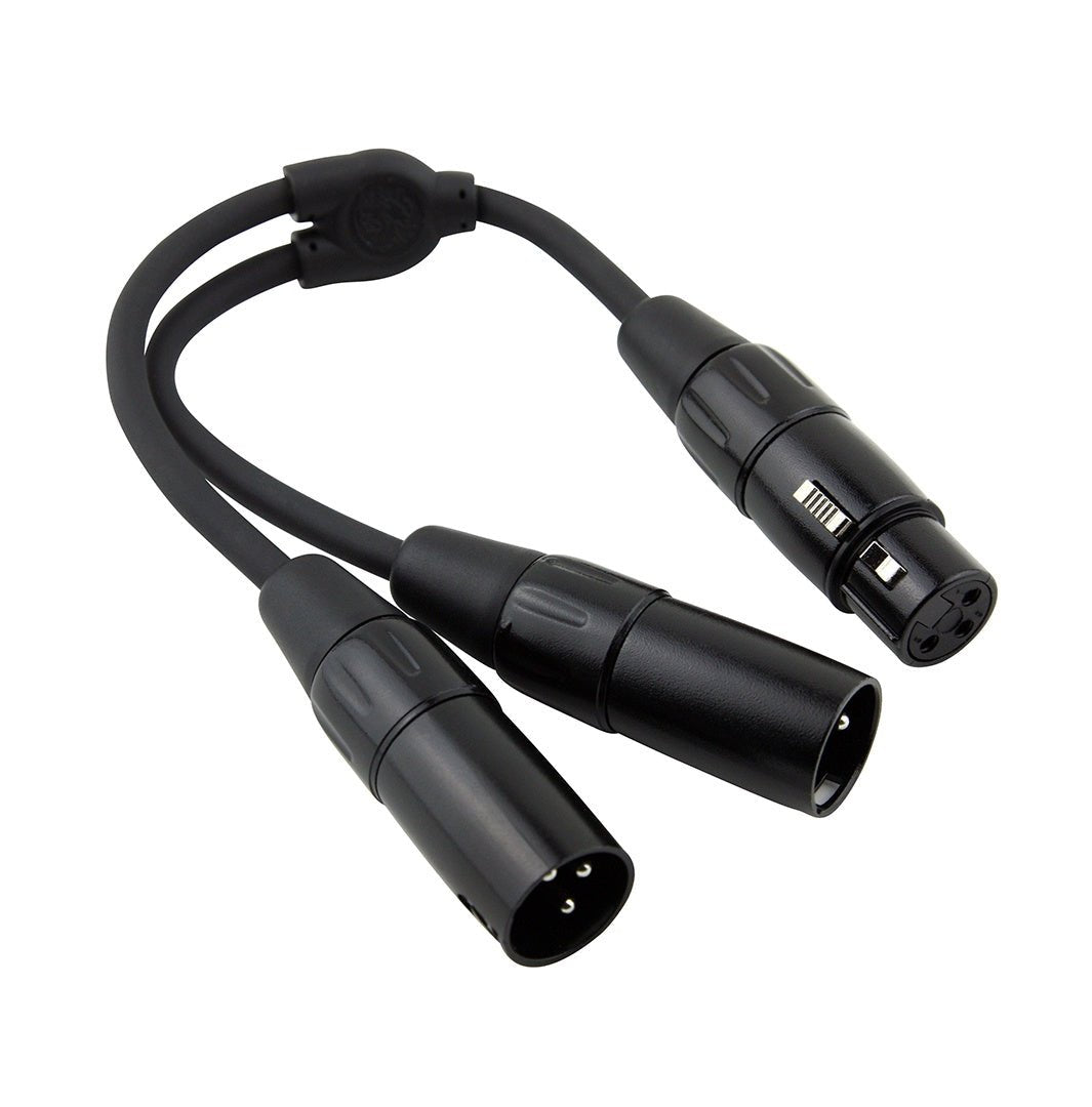 Pig Hog Solutions XLR (F) - Dual XLR (M) - 6" Y Cable