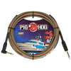 PIG HOG "TUSCAN BROWN" INSTRUMENT CABLE, 10FT RIGHT ANGLE