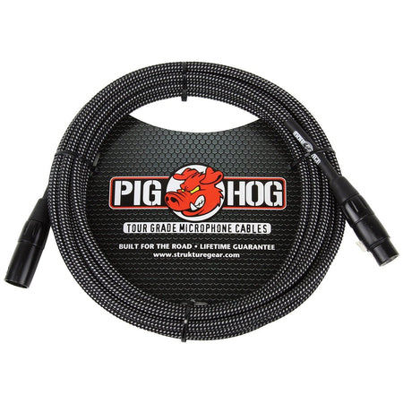 Pig Hog  Vintage Mic Cable Black and White - 10 Feet
