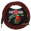 Pig Hog Vintage Series Instrument Cable Right Angle Tartan Plaid - 20 feet