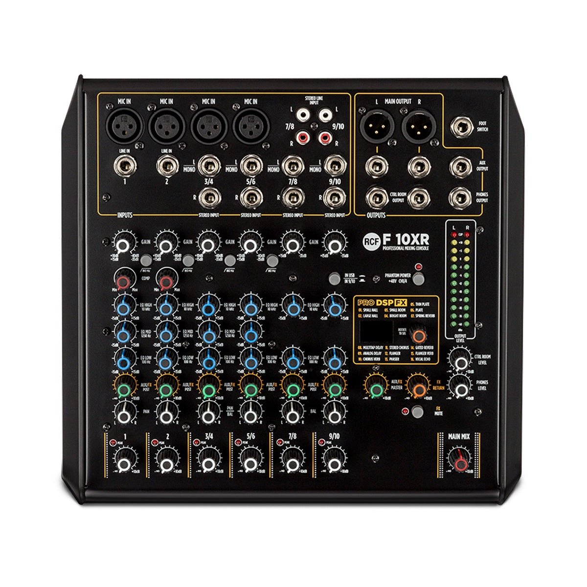RCF F 10XR 10-channel Mixing Console with Multi-FX & Recording