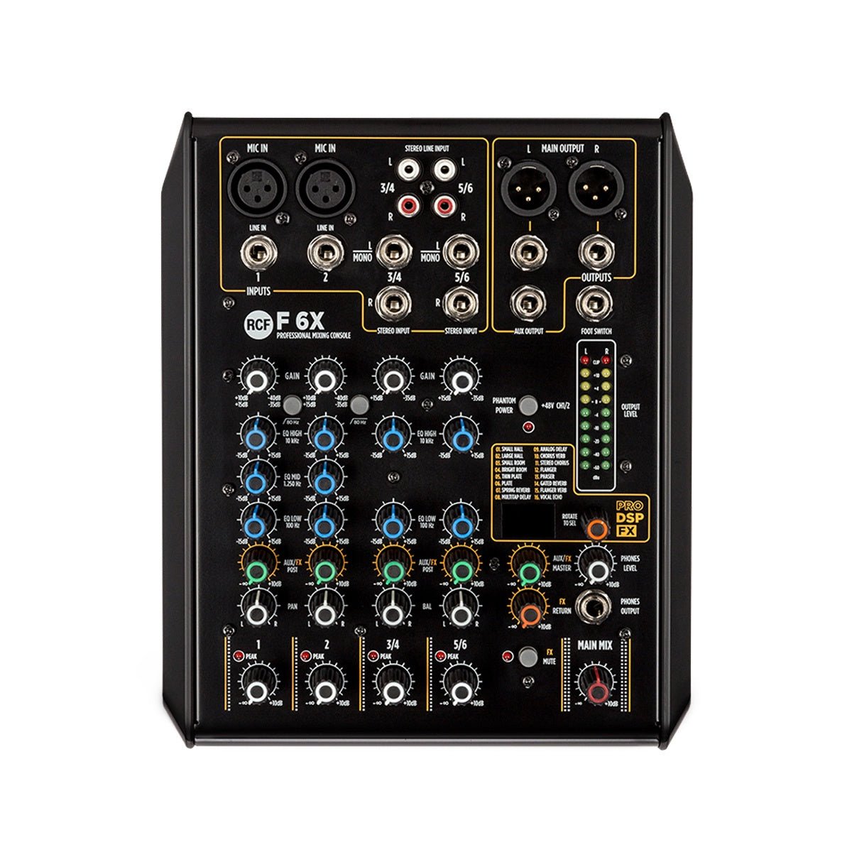 RCF F-6X 6-Channel Mixer with Multi-FX