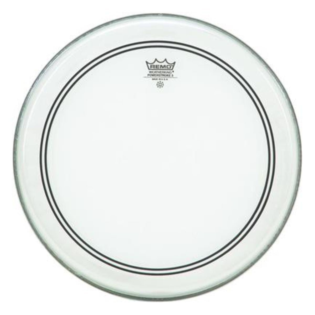 Remo Powerstroke 3 Bass Drumhead  Clear with 2.5" Impact Pad - 20" inch