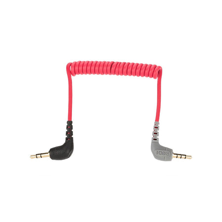 Rode SC7 3.5mm Right-Angle TRS to 3.5mm Right-Angle TRRS Coiled Adapter Cable for Smartphone
