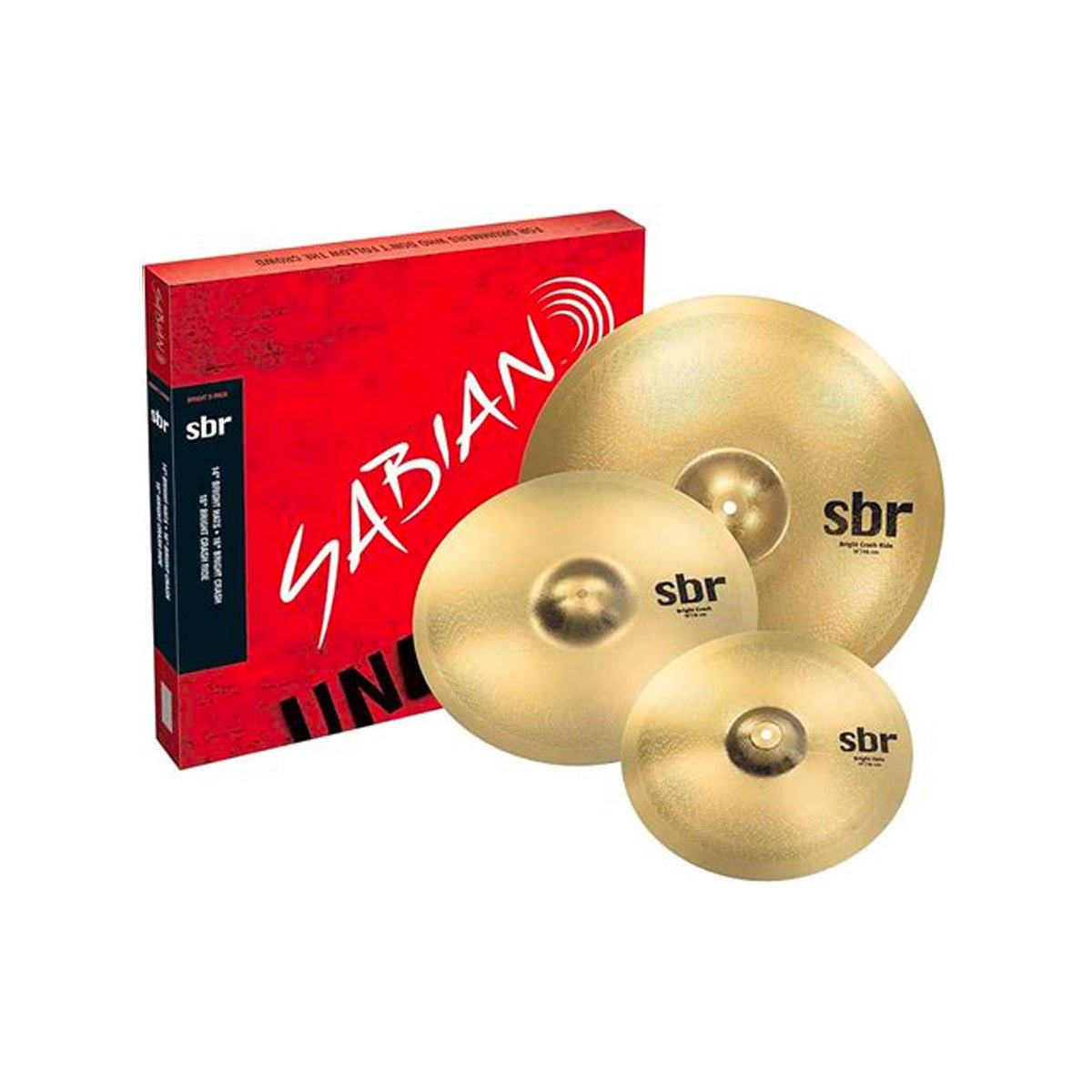Sabian SBR Cymbal 3-Pack 14 Hi Hats 16 18” Bright Crash Ride (SBR5004BR2)