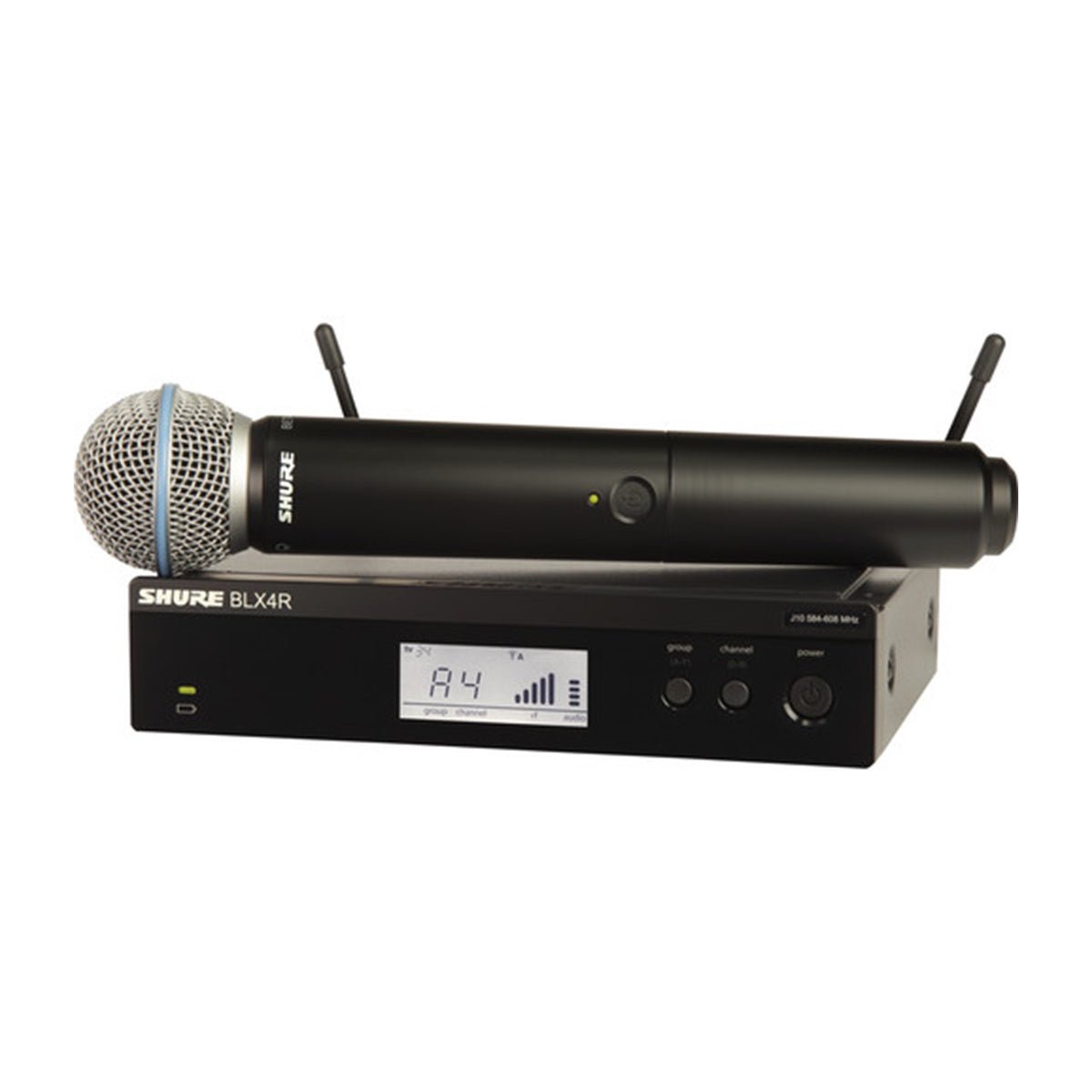 Shure BLX24R/B58 Rack-mount Wireless Handheld Microphone System with Beta 58A Capsule - H9