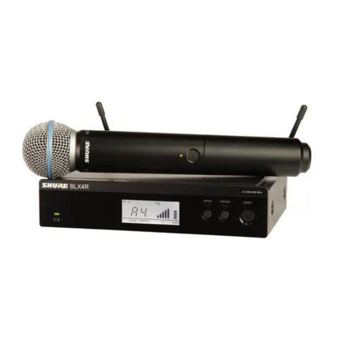Shure BLX24R/B58 Rackmount Wireless Handheld Microphone System with Beta 58A Capsule - H10
