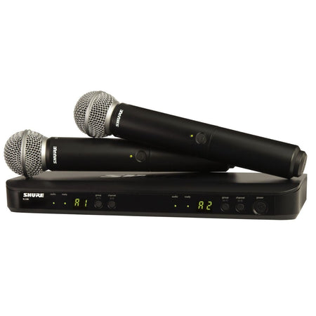 Shure BLX288/SM58 Dual-Channel Wireless Handheld Microphone System with SM58 Capsules - H11