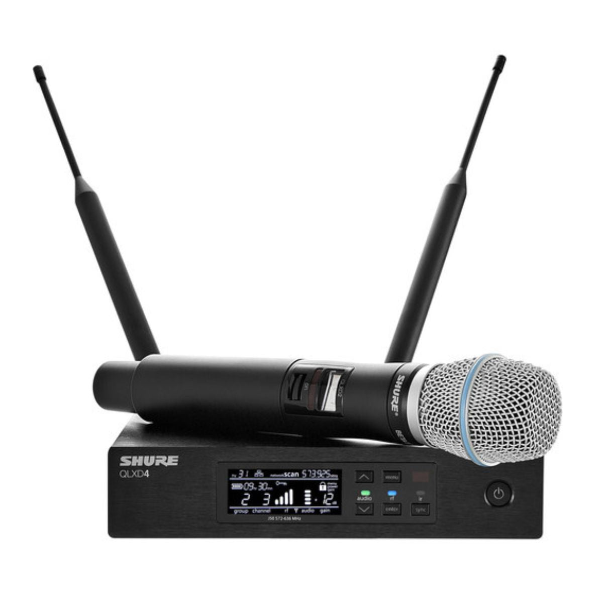 Shure QLXD24/B87A Digital Wireless Handheld Microphone System with Beta 87A Capsule (H50: 534 to 598 MHz)