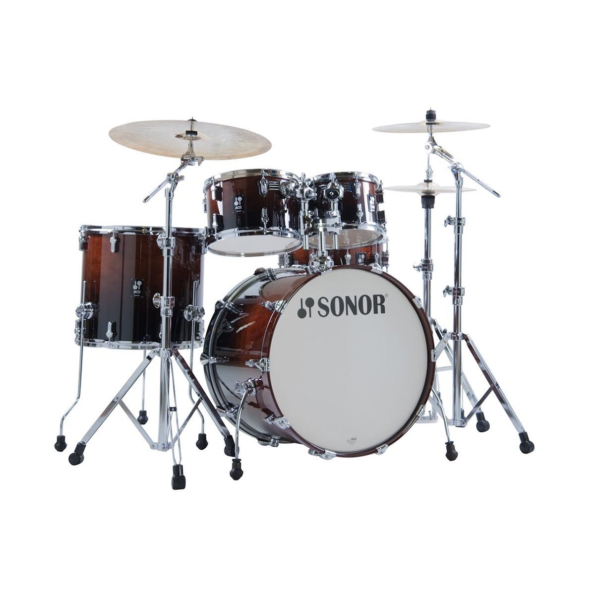 Sonor AQ2 Maple Stage Shell Pack - Brown Fade