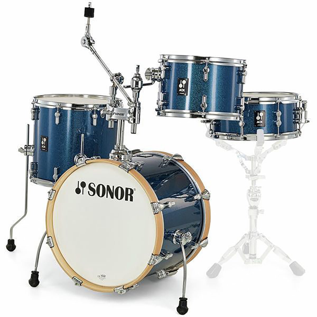 Sonor AQX Jazz 4-piece Shell Pack - Blue Ocean Sparkle