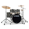 Sonor AQX Studio 5-piece Complete Drum Set - Black Midnight Sparkle