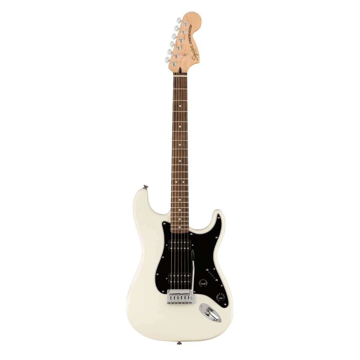 Squier Affinity Series Stratocaster HH, Laurel Fingerboard, Black Pickguard, Olympic White