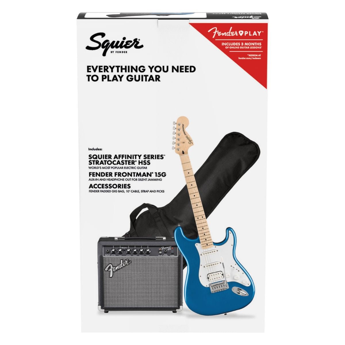 Squier Affinity Series Stratocaster HSS Pack - Lake Placid Blue