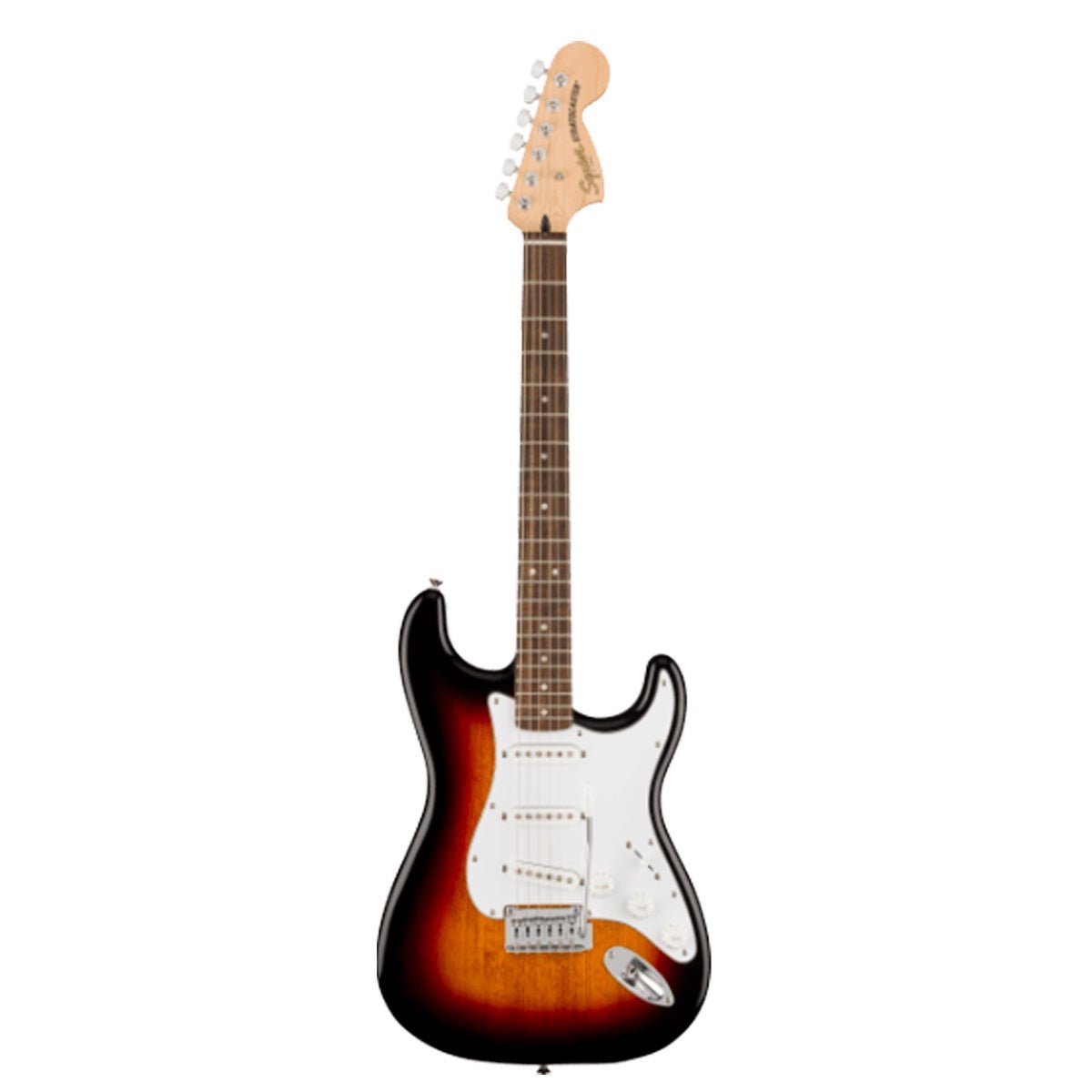 Squier Affinity Series Stratocaster, Laurel Fingerboard, White Pickguard, 3-Color Sunburst