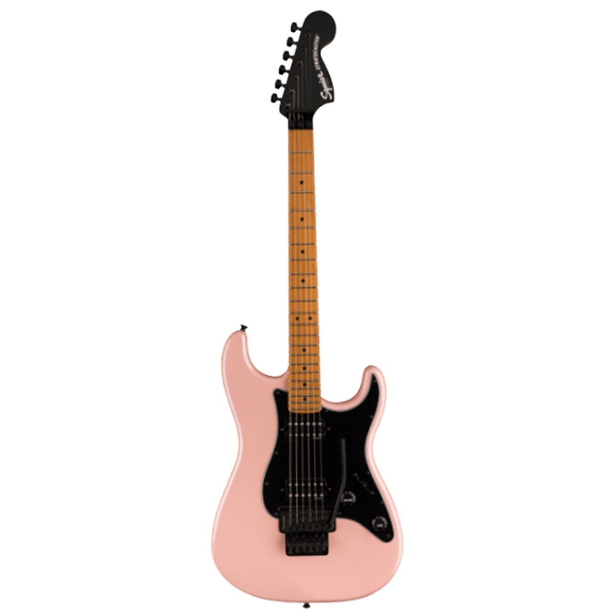 Squier Contemporary Stratocaster HH FR, Roasted Maple Fingerboard, Black Pickguard, Shell Pink Pearl