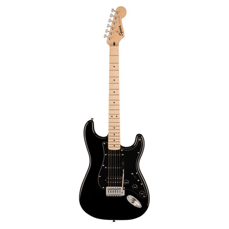 Squier Sonic Stratocaster HSS, Maple Fingerboard, Black Pickguard - Black