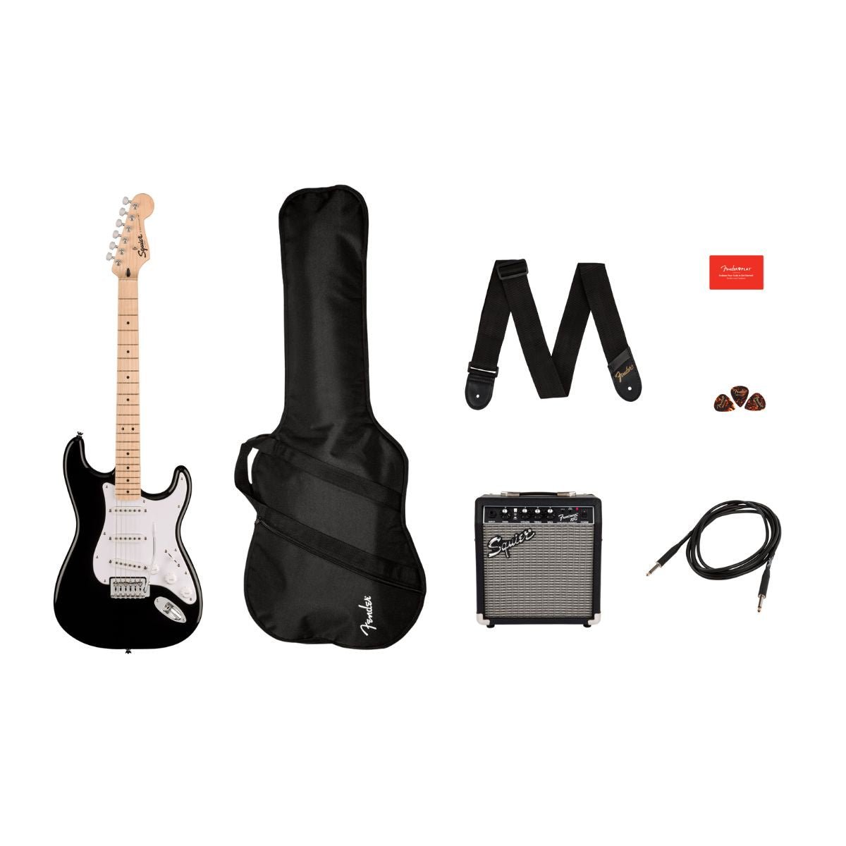 Squier Sonic Series Stratocaster Guitar Pack - Black