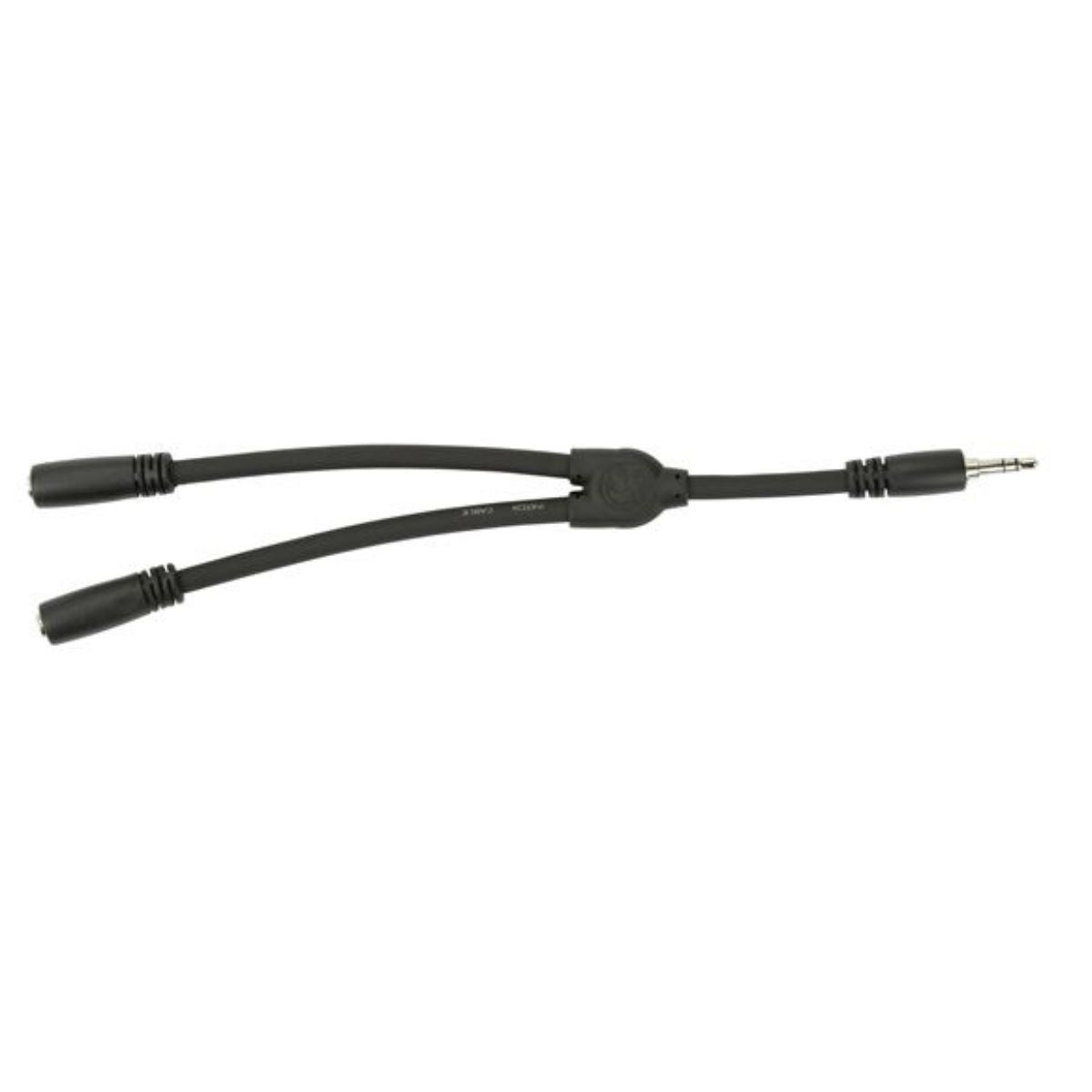 Stereo 3.5MM(M)-Dual 3.5mm(F)Y Cable, 6" Stereo