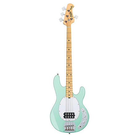 Sterling by Music Man StingRay Ray4 Maple Fingerboard Electric Bass Mint Green White Pickguard
