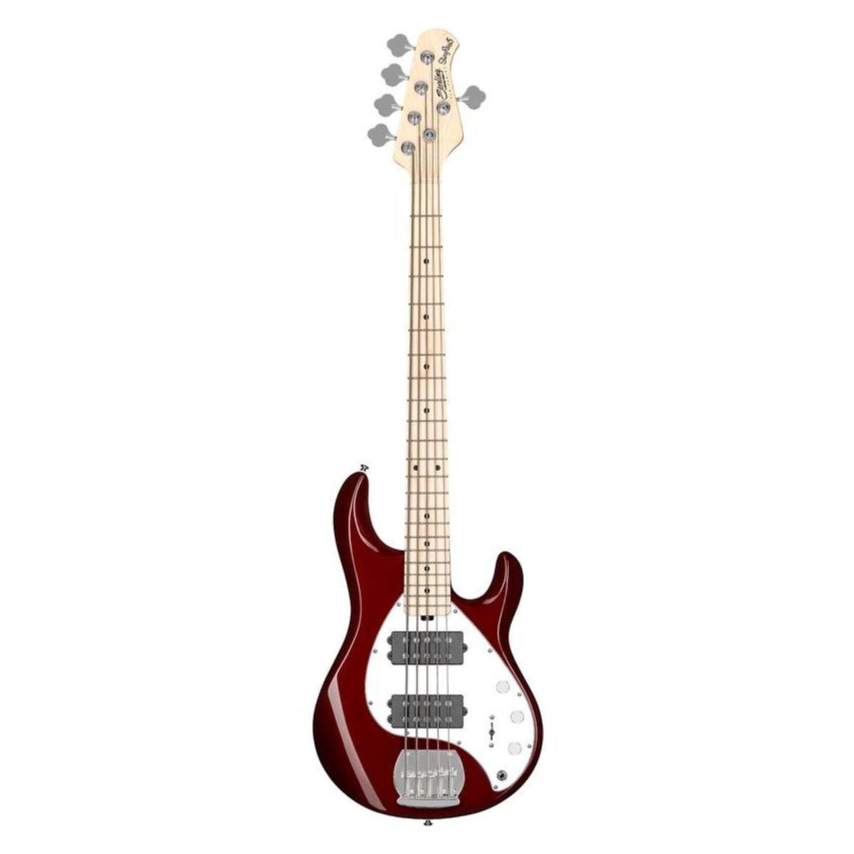 Sterling by Music Man StingRay Ray5HH 5-String Bass, Maple Fretboard, Candy Apple Red