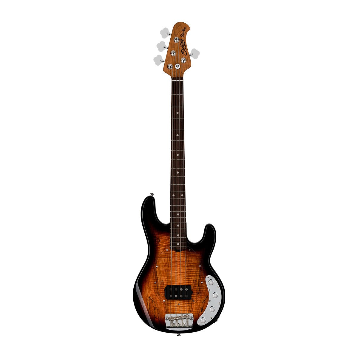 Sterling By Music Man StingRay RAY34 Maple Top Bass in 3 Tone Sunburst