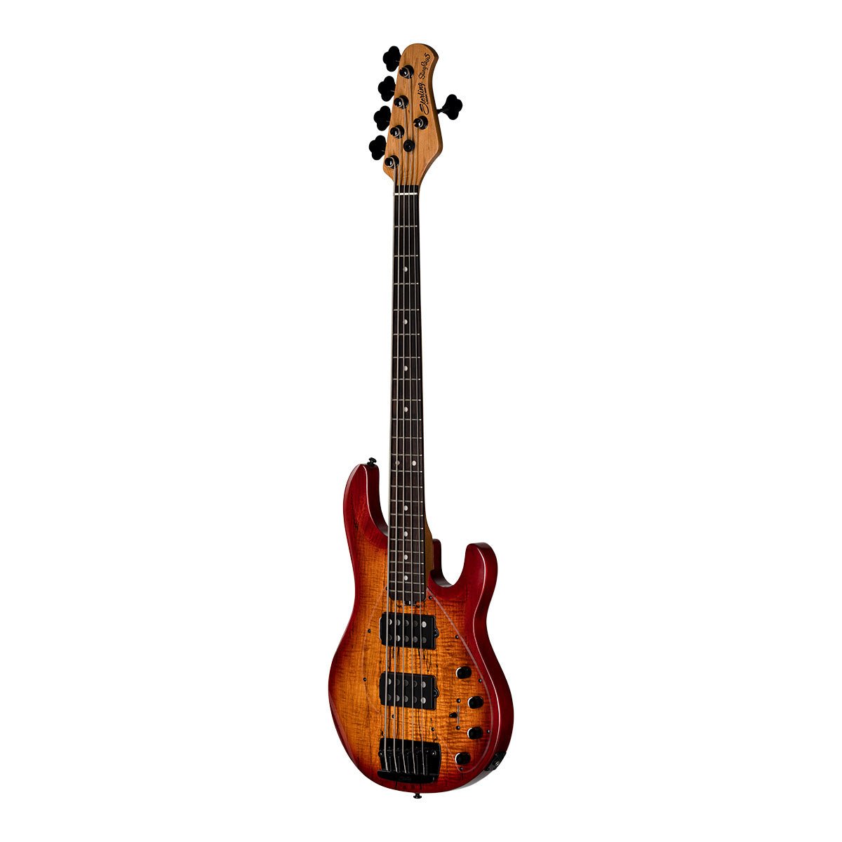 StingRay RAY35 HH 5-String Bass in Blood Orange Burst (BOB)