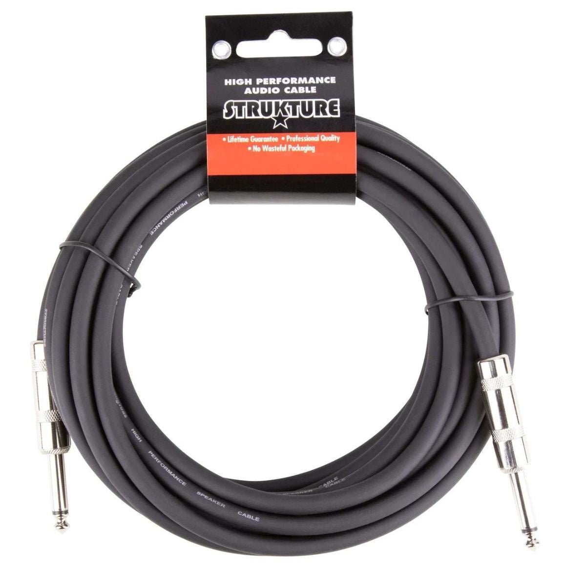 Struckture 20FT Speaker Cable 2PK, 16 Gauge, 1/4" Connectors