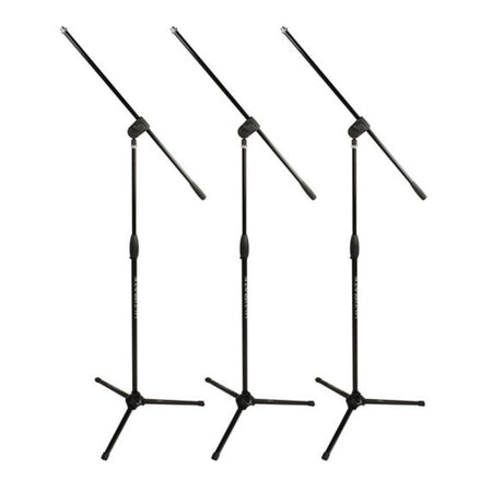 Ultimate Support MC-40B Pro Classic Series Tripod Microphone Stand with Fixed-Length Boom (3-Pack)