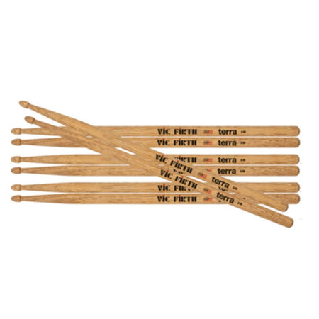 Vic Firth American Classic Terra Drumsticks - 5B, Nylon Tip (4-pack)