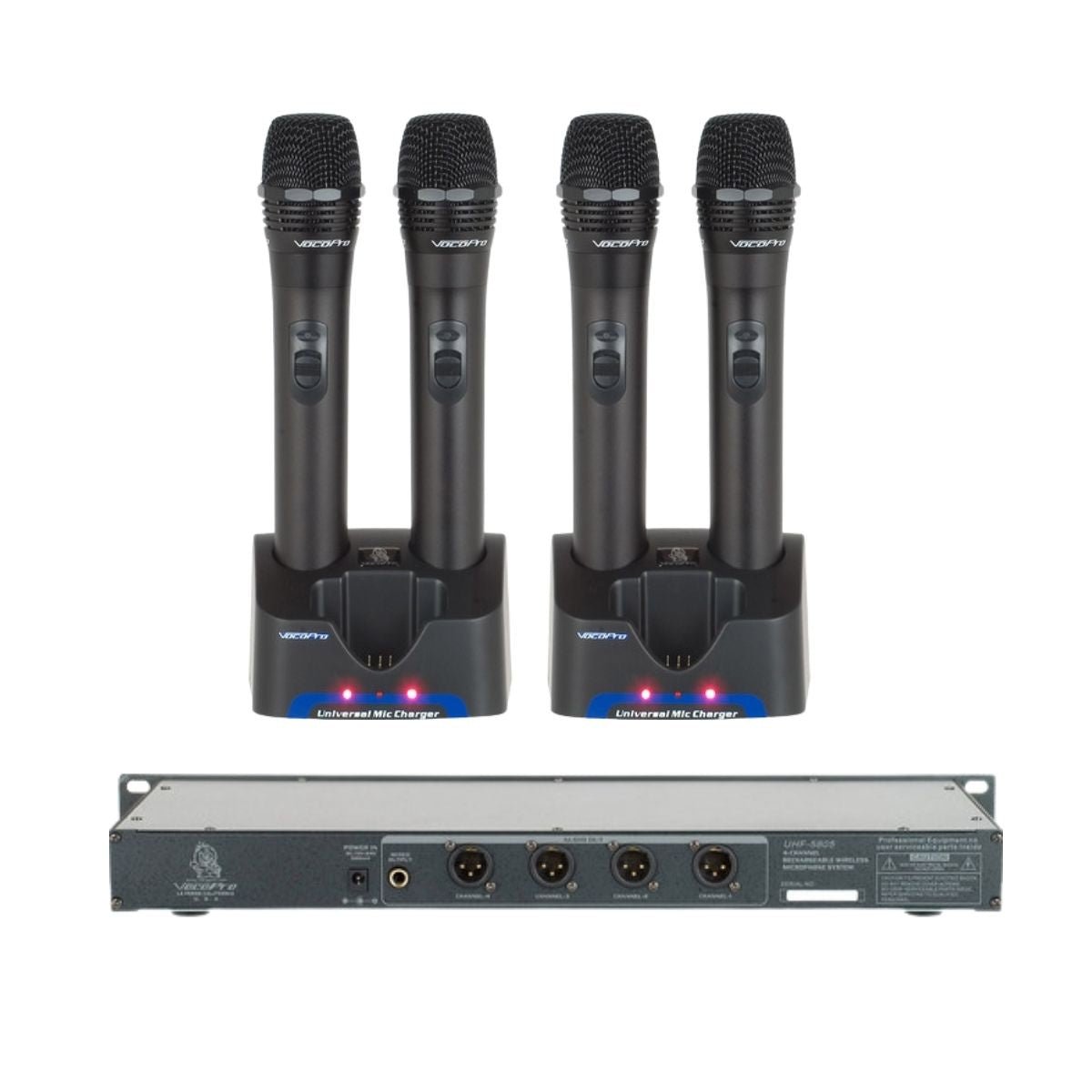 VocoPro UHF 5805 10 Plus Rechargeable Wireless System with Mic Bag