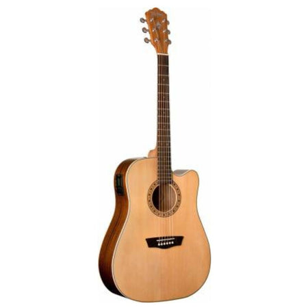 Washburn WD7SCE-A Harvest Series Dreadnought 6 String RH Acoustic Electric Guitar - Natural Gloss wd-7-sce-a