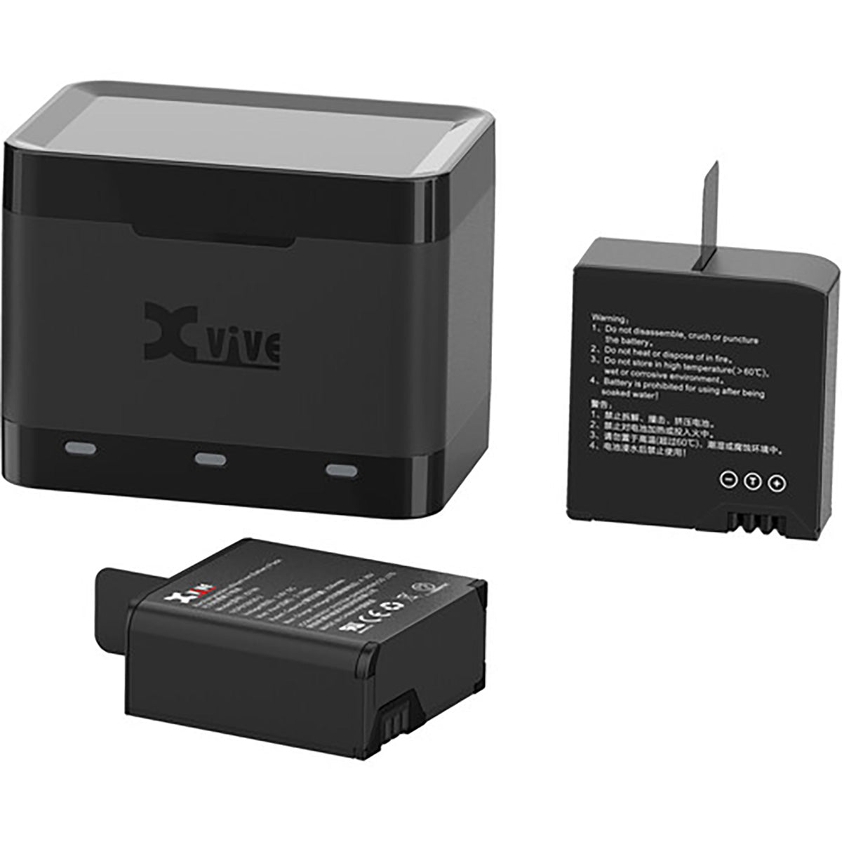 Xvive Audio U5C Battery Charger Case with Three Batteries for U5 Wireless Systems
